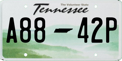 TN license plate A8842P