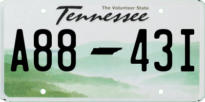 TN license plate A8843I