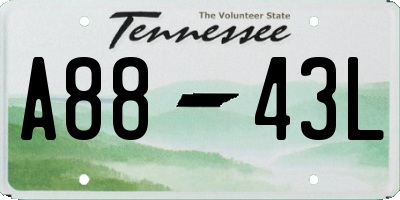 TN license plate A8843L