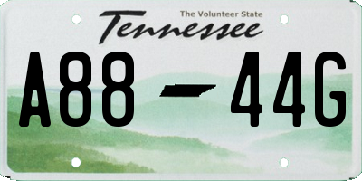 TN license plate A8844G