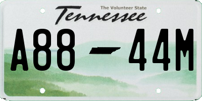 TN license plate A8844M