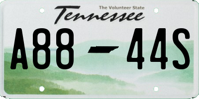 TN license plate A8844S