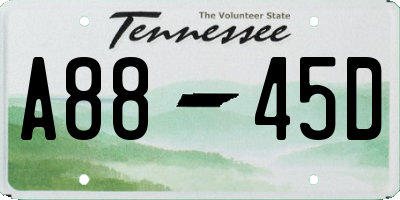 TN license plate A8845D