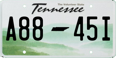 TN license plate A8845I