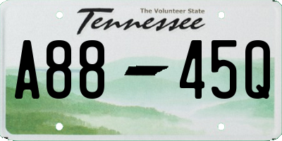 TN license plate A8845Q