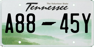TN license plate A8845Y