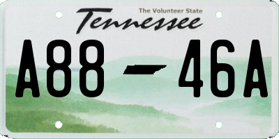 TN license plate A8846A
