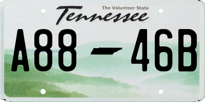 TN license plate A8846B