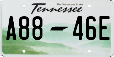 TN license plate A8846E