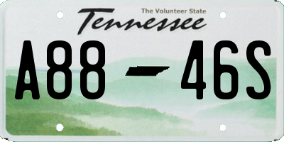 TN license plate A8846S