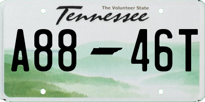 TN license plate A8846T