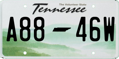 TN license plate A8846W
