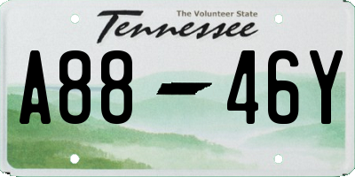TN license plate A8846Y