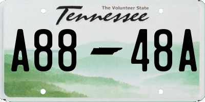 TN license plate A8848A