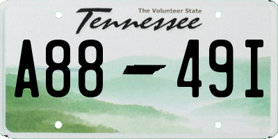 TN license plate A8849I