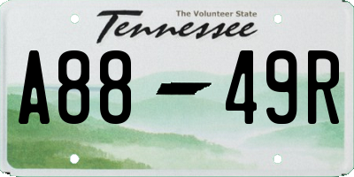 TN license plate A8849R