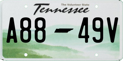 TN license plate A8849V