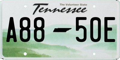 TN license plate A8850E