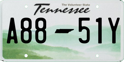 TN license plate A8851Y