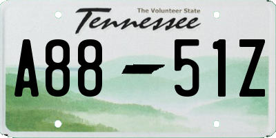 TN license plate A8851Z