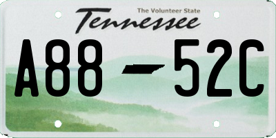TN license plate A8852C