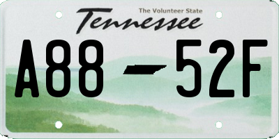 TN license plate A8852F