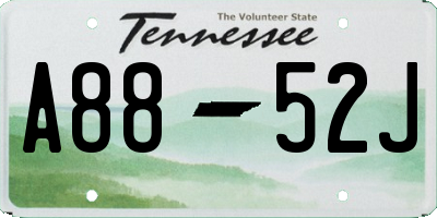 TN license plate A8852J