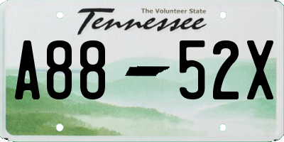TN license plate A8852X