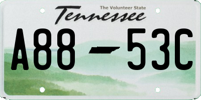 TN license plate A8853C