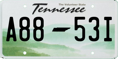 TN license plate A8853I