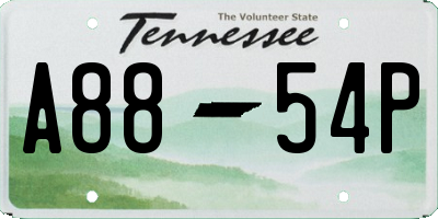 TN license plate A8854P