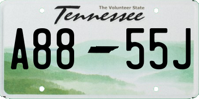 TN license plate A8855J