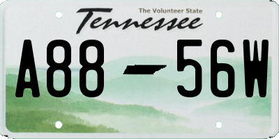 TN license plate A8856W
