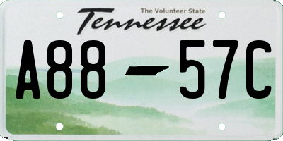 TN license plate A8857C