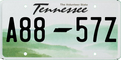 TN license plate A8857Z