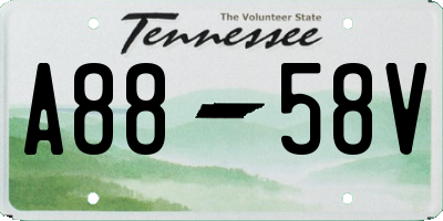 TN license plate A8858V