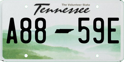 TN license plate A8859E