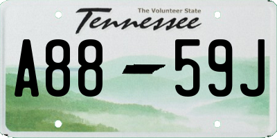 TN license plate A8859J