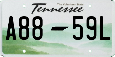 TN license plate A8859L