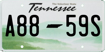 TN license plate A8859S