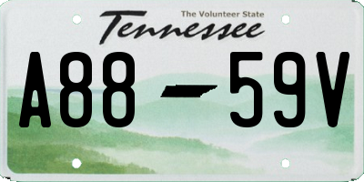 TN license plate A8859V