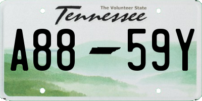 TN license plate A8859Y