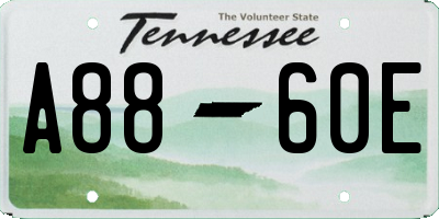 TN license plate A8860E