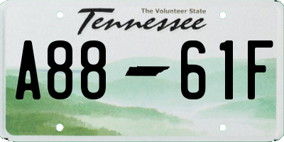TN license plate A8861F