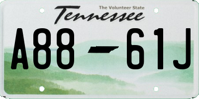 TN license plate A8861J