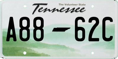 TN license plate A8862C