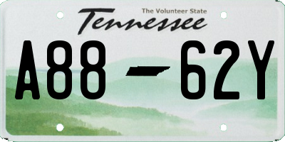 TN license plate A8862Y