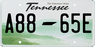 TN license plate A8865E