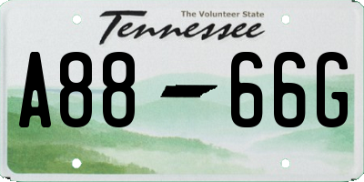 TN license plate A8866G