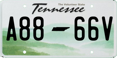 TN license plate A8866V